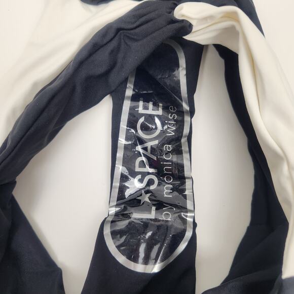 L*Space Freddie Bikini Top Nancy Lee Bitsy Bottom Set Black Cream Size XS NWT - Picture 8 of 8